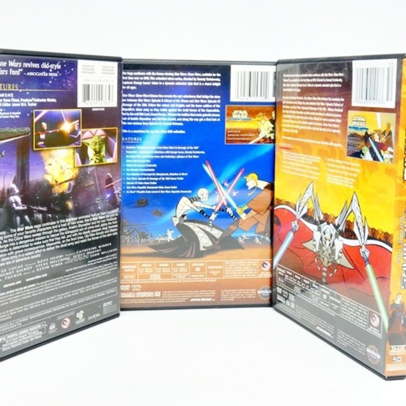 Star Wars Clone Wars 3 DVD Lot Clone Wars & Volume One & Two Great Condition - Picture 3 of 3